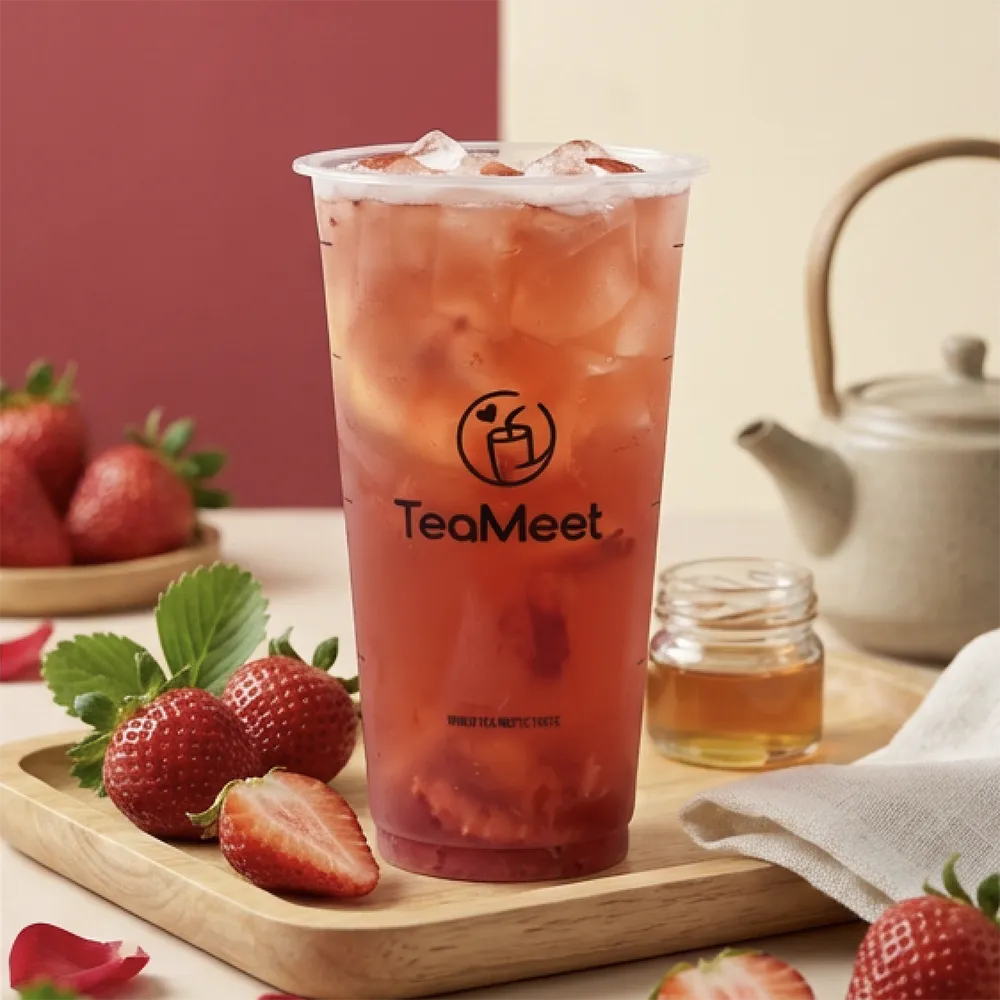 strawberry fruitea at TeaMeet, Bubble Tea Shop in Granite Bay